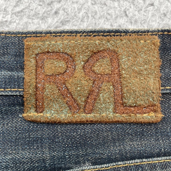 RRL Ralph Lauren Denim Shorts Women's 36x2* Y2K Western Ring Spun Distressed Y2k - Picture 8 of 10